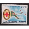 SO) PAPUA NEW GUINEA MAP RED CROSS 30T MNH
