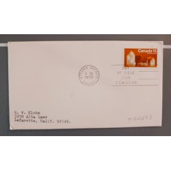 J) 1972 CANADA, CANDLE, WITH SLOGAN CANCELLARION, AIRMAIL, CIRCULATED COVER, FROM CANADA TO CALIFORNIA