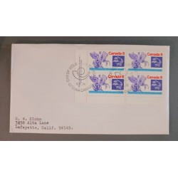 J) 1974 CANADA, UNIVERSAL POSTAL UNION, AIRMAIL, CIRCULATED COVER, FROM CANADA TO CALIFORNIA