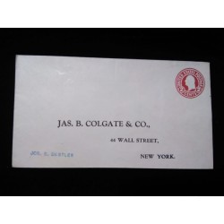 J) 1890 UNITED STATES, WASHINGTON, 2 CENTS RED, JAS WALL STREET NEW YORK, XF