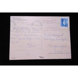 J) 1960 NORGE, BRAKANES HOTEL, POSTCARD, AIRMAIL, CIRCULATED COVER, FROM NORGE TO USA
