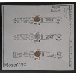 SO) 1980 MEXICO, MOSCOW OLYMPICS, ALBUM SHEET MADE BY PRIVATE COLLECTOR