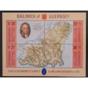 SO) GUERNSEY, DUKE OF RICHMOND SURVEY MAP, MNH SOUVENIR LEAFLET