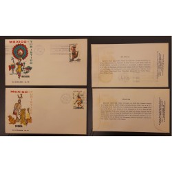 SO) 1973 MEXICO, TOURIST MEXICO SERIES, OAXACA, SONORA, TWO FDC COVERS
