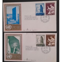 SO) 1965 VATICAN CITY, BUILDING, POPE, SERIES OF 2 FDC