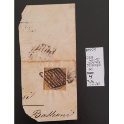 SO) ITALY, FRAGMENT OF CIRCULATED LETTER, MUTE CANCELLATION, XF