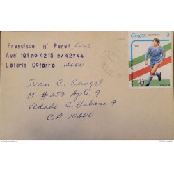 O) 1990 CARIBBEAN, WORLD CUP SOCCER CHAMPIONSHIPS ITALY, ATHLETES,CIRCULATED COVER