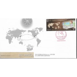 J) 2022 MEXICO, INTERNATIONAL DAY OF WOMEN IN THE MARITIME SECTOR, MAP, FDC
