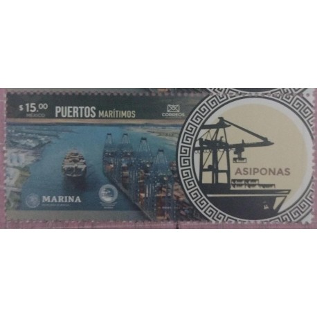 J) 2022 MEXICO, SEA PORTS, ADMINISTRATION OF THE NATIONAL MARINE PORT SYSTEM MAP, MNH