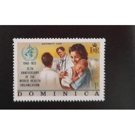 SO) 1973 DOMINICA, 25TH ANNIVERSARY OF THE WORLD HEALTH ORGANIZATION, MNH