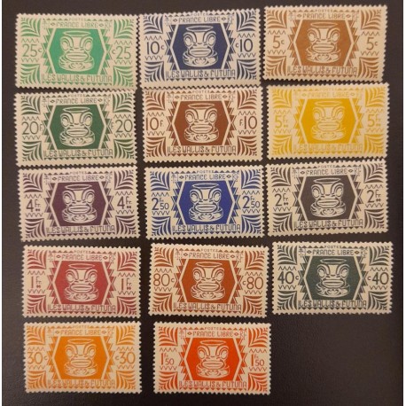 SO) WALLIS Y FUTUNA, LOT FE MINT STAMPS IN A VARIETY OF COLORS