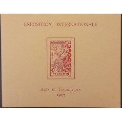 SO) 1937 NIGER, ARTS AND TECHNIQUES, INTERNATIONAL EXHIBITION, XF
