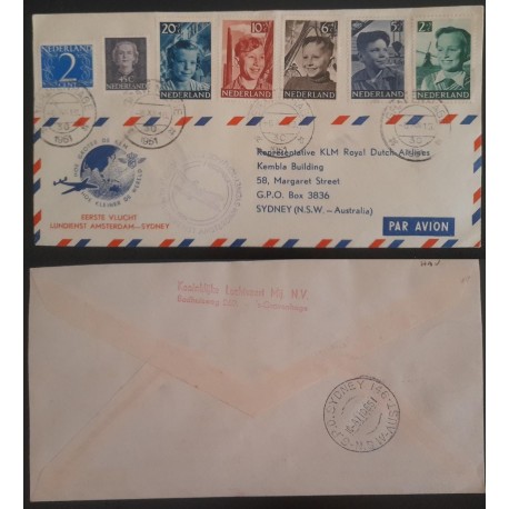 SO) 1951 NETHERLANDS, CHILDREN, CIRCULATED AIR MAIL