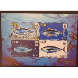 SO) FIJI, WWF, FISH, OCEAN, SEA, SOUVENIR SHEET, MNH