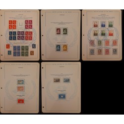 SO) 1947-63, LOT OF STAMPS OF THE NETHERLANDS ON SHEETS, VARIETIES