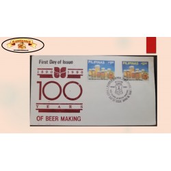 O) 1990 PHILIPPINES, YEAR OF THE BEER MAKING, INDUSTRY, FDC XF