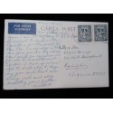 J) 1966 IRELAND, SHIELD, MULTIPLE STAMPS, POSTCARD, CIRCULATED COVER, FROM IRELAND TO VIRGINIA