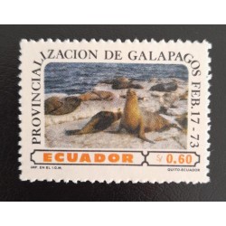SO) ECUADOR, GALAPAGOS PROVINCIALIZATION, SEALS, MINT