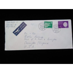 J) 1963 SWITZERLAND, CASTLE, EXPOSITION NATIONAL SWITZERLAND LAUSANNE, AIRMAIL, CIRCULATED COVER, FROM SWITZERLAND TO VIRGINIA