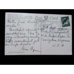 J) 1960 AUSTRALIA, WITH SLOGAN CANCELLATION, AIRMAIL, CIRCULATED COVER, FROM AUSTRALIA TO USA