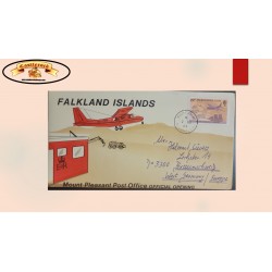 O) 1984 FALKLAND ISLANDS, POST OFFICE OFFICIAL OPENING, JET, SHIP, CIRCULATED TO GERMANY