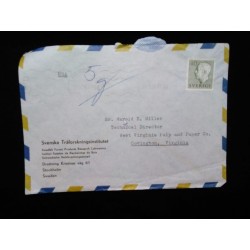 J) 1971 SWEDEN, AIRMAIL, CIRCULATED COVER, FROM SWEDEN TO VIRGINIA