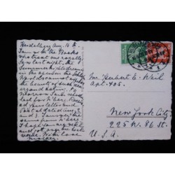 J) 1928 GERMANY, POSTCARD, CIRCULATED COVER, FROM GERMANY TO USA