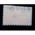 J) 1926 SWEDEN, STRIP OF 5, MULTIPLE STAMPS, AIRMAIL, CIRCULATED COVER, FROM SWEDEN TO USA