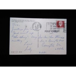 J) 1966 CANADA, POSTCARD, WITH SLOGAN CANCELLATION, AIRMAIL, CIRCULATED COVER, FROM CANADA TO USA