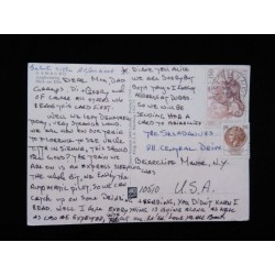 J) 1979 ITALY, POSTCARD, AIRMAIL, CIRCULATED COVER, FROM ITALY TO USA