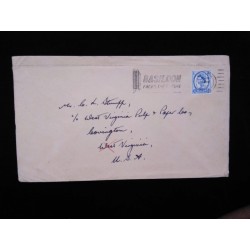 J) 1968 ENGLAND, QUEE ELIZABETH, WITH SLOGAN CANCELLATION, AIRMAIL, CIRCULATED COVER, FROM ENGLAND TO USA