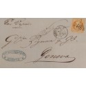 J) 1863 FRANCE, CERES, MATTEO DALLORSO FIGLI MARSIGLIA, CIRCULATED COVER, FROM FRANCE TO GENOVA