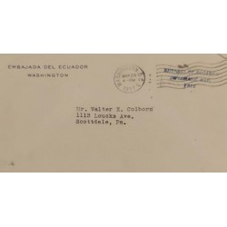 J) 1927 UNITED STATES, WITH SLOGAN CANCELLATION, AIRMAIL, CIRCULATED COVER, FROM WASHINGTON TO SCOTTDALE