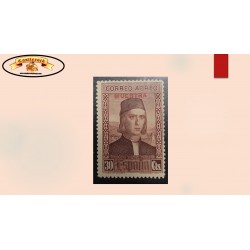 O) 1930 SPAIN, SPECIMEN  - MUESTRA, VICENTE YANEZ PINZON, CHRISTOPHER COLUMBUS ISSUE, SCT C37 30c red brown, UNUSED