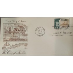 J) 1958 CANADA, COMMEMORATING THE 350TH ANNIVERSARY OF THE FOUNDING OF THE CITY OF QUEBEC, FDC