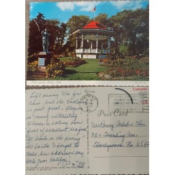 J) 1974 CANADA, PUBLIC GARDENS HALIFOX NS, POSTCARD, AIRMAIL, CIRCULATED COVER, FROM CANADA TO USA