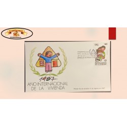 O) 1987 CHILE, INTERNATIONAL YEAR OF SHELTER FOR THE HOMELESS, LEGENDS AND FOLK TALES, FDC XF