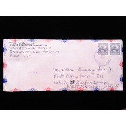 J) 1975 VENEZUELA, MULTIPLE STAMPS, AIRMAIL, CIRCULATED COVER, FROM VENEZUELA TO VIRGINIA