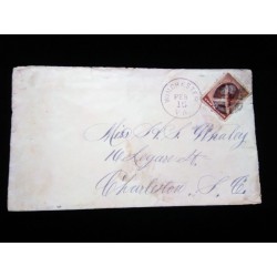 J) 1916 UNITED STATES, MUTE CANCELLATION, CIRCULATED COVER, FROM USA TO CHARLESTON