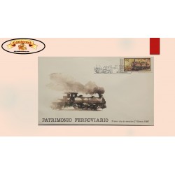 O) 1987 CHILE, LOCOMOTIVE, HERITAGE, TRAIN, ANDEAN RAILWAYS KITSON-MEYER, BY ROBERT STERLING, FDC XF