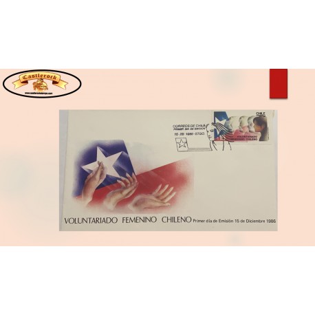 O) 1986 CHILE, NATIONAL WOMEN VOLUNTEERS, FDC X