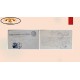 O) UNITED STATES - USA, PRIVATE, THOMAS JEFFERSON POSTAL STATIONERY, FRANKLIN 1 cent blue, CIRCULATED TO SANTIAGO