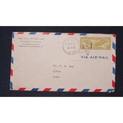 J) 1933 UNITED STATES, CIRCULATED COVER, FROM USA TO IOWA
