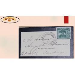 O) CHILE, MORTUARY CORRESPONDENCE, CHRISTOPHER COLUMBUS 1c green, CIRCULATED COVER XF