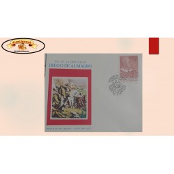 O) 1977 CHILE. DIEGO DE ALMAGRO, GOVERNMENT JUNTA AND SOCIAL SERVICES OF ARMED FORCES, FDC XF