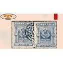 O) 1892 COSTA RICA, COAT OF ARMS, SCT 40 50c gray blue, XF