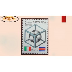 SB) COSTA RICA, WORLD CUP  SOCCER CHAMPIONSHIPS, ITALY, SCT 424, 5 colones, MNH