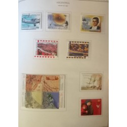 D)1999, ARGENTINA, COLLECTION, AVIATION, FIRST AIRMAIL FLIGHTS AND 50TH ANNIVERSARY OF THE WORLD RECORD FOR CONSECUT