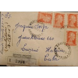 A) 1953, ARGENTINA, EVA PERON, FROM SAMPACHO, TO HAVANA, RECORDED, XF