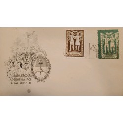 A) 1947, ARGENTINA, FDC, SCHOOL CRUSADE FOR WORLD PEACE, XF
